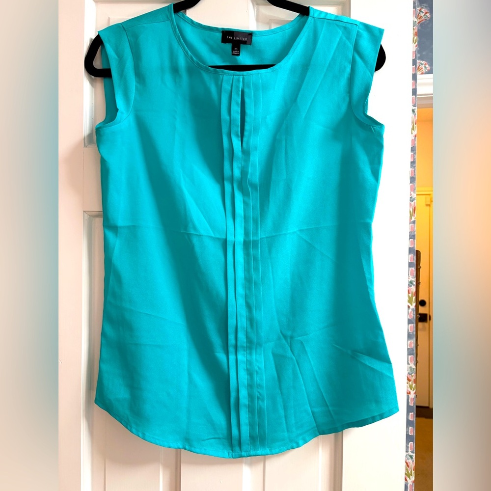 The Limited Teal Sleeveless Blouse
